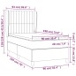 vidaXL Boxspringbett mit Matratze Dunkelgrau 90x190 cm Samt vidaXL Boxspringbett mit Matratze Dunkelgrau 90x190 cm Samt