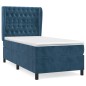vidaXL Boxspringbett mit Matratze Dunkelblau 80x200 cm Samt vidaXL Boxspringbett mit Matratze Dunkelblau 80x200 cm Samt