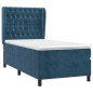vidaXL Boxspringbett mit Matratze Dunkelblau 80x200 cm Samt vidaXL Boxspringbett mit Matratze Dunkelblau 80x200 cm Samt