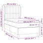 vidaXL Boxspringbett mit Matratze Dunkelgrau 100x200 cm Samt vidaXL Boxspringbett mit Matratze Dunkelgrau 100x200 cm Samt