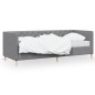 Tagesbett USB Hellgrau Stoff 90x200 cm Tagesbett USB Hellgrau Stoff 90x200 cm
