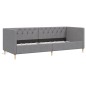Tagesbett USB Hellgrau Stoff 90x200 cm Tagesbett USB Hellgrau Stoff 90x200 cm