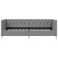 Tagesbett USB Hellgrau Stoff 90x200 cm Tagesbett USB Hellgrau Stoff 90x200 cm