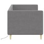 Tagesbett USB Hellgrau Stoff 90x200 cm Tagesbett USB Hellgrau Stoff 90x200 cm