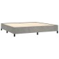 vidaXL Boxspringbett mit Matratze Hellgrau 200x200 cm Samt vidaXL Boxspringbett mit Matratze Hellgrau 200x200 cm Samt