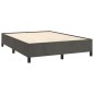 vidaXL Boxspringbett mit Matratze Dunkelgrau 140x200 cm Samt vidaXL Boxspringbett mit Matratze Dunkelgrau 140x200 cm Samt