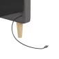 Tagesbett USB Hellgrau Stoff 90x200 cm Tagesbett USB Hellgrau Stoff 90x200 cm