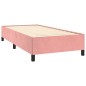 vidaXL Boxspringbett mit Matratze Rosa 90x200 cm Samt vidaXL Boxspringbett mit Matratze Rosa 90x200 cm Samt