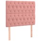vidaXL Boxspringbett mit Matratze Rosa 90x200 cm Samt vidaXL Boxspringbett mit Matratze Rosa 90x200 cm Samt