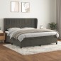 vidaXL Boxspringbett mit Matratze Dunkelgrau 200x200 cm Samt vidaXL Boxspringbett mit Matratze Dunkelgrau 200x200 cm Samt