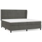 vidaXL Boxspringbett mit Matratze Dunkelgrau 200x200 cm Samt vidaXL Boxspringbett mit Matratze Dunkelgrau 200x200 cm Samt