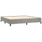 vidaXL Boxspringbett mit Matratze Hellgrau 200x200 cm Samt vidaXL Boxspringbett mit Matratze Hellgrau 200x200 cm Samt