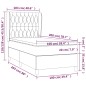 vidaXL Boxspringbett mit Matratze Dunkelblau 100x200 cm Samt vidaXL Boxspringbett mit Matratze Dunkelblau 100x200 cm Samt