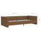 Tagesbett USB Braun Stoff 90x200 cm Tagesbett USB Braun Stoff 90x200 cm