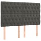 vidaXL Boxspringbett mit Matratze Dunkelgrau 160x200 cm Samt vidaXL Boxspringbett mit Matratze Dunkelgrau 160x200 cm Samt