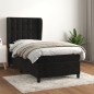 vidaXL Boxspringbett mit Matratze Schwarz 100x200 cm Samt vidaXL Boxspringbett mit Matratze Schwarz 100x200 cm Samt