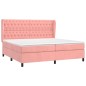vidaXL Boxspringbett mit Matratze Rosa 200x200 cm Samt vidaXL Boxspringbett mit Matratze Rosa 200x200 cm Samt