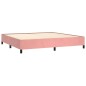 vidaXL Boxspringbett mit Matratze Rosa 200x200 cm Samt vidaXL Boxspringbett mit Matratze Rosa 200x200 cm Samt