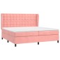 vidaXL Boxspringbett mit Matratze Rosa 200x200 cm Samt vidaXL Boxspringbett mit Matratze Rosa 200x200 cm Samt