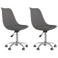 vidaXL Esszimmerstühle 2 Stk. Drehbar Dunkelgrau Stoff vidaXL Esszimmerstühle 2 Stk. Drehbar Dunkelgrau Stoff