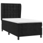 vidaXL Boxspringbett mit Matratze Schwarz 90x190 cm Samt vidaXL Boxspringbett mit Matratze Schwarz 90x190 cm Samt