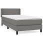 vidaXL Boxspringbett mit Matratze Dunkelgrau 80x200 cm Stoff vidaXL Boxspringbett mit Matratze Dunkelgrau 80x200 cm Stoff