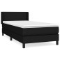 vidaXL Boxspringbett mit Matratze Schwarz 90x200 cm Stoff vidaXL Boxspringbett mit Matratze Schwarz 90x200 cm Stoff