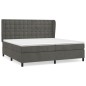 vidaXL Boxspringbett mit Matratze Dunkelgrau 200x200 cm Samt vidaXL Boxspringbett mit Matratze Dunkelgrau 200x200 cm Samt