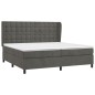 vidaXL Boxspringbett mit Matratze Dunkelgrau 200x200 cm Samt vidaXL Boxspringbett mit Matratze Dunkelgrau 200x200 cm Samt