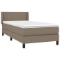 vidaXL Boxspringbett mit Matratze Taupe 80x200 cm Stoff vidaXL Boxspringbett mit Matratze Taupe 80x200 cm Stoff
