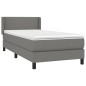 vidaXL Boxspringbett mit Matratze Dunkelgrau 90x200 cm Stoff vidaXL Boxspringbett mit Matratze Dunkelgrau 90x200 cm Stoff
