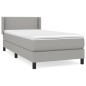 vidaXL Boxspringbett mit Matratze Hellgrau 80x200 cm Stoff vidaXL Boxspringbett mit Matratze Hellgrau 80x200 cm Stoff