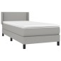 vidaXL Boxspringbett mit Matratze Hellgrau 80x200 cm Stoff vidaXL Boxspringbett mit Matratze Hellgrau 80x200 cm Stoff