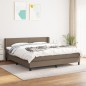 vidaXL Boxspringbett mit Matratze Taupe 180x200 cm Stoff vidaXL Boxspringbett mit Matratze Taupe 180x200 cm Stoff