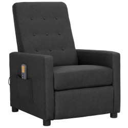 Massagesessel Dunkelgrau Stoff