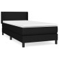 vidaXL Boxspringbett mit Matratze Schwarz 100x200 cm Stoff vidaXL Boxspringbett mit Matratze Schwarz 100x200 cm Stoff