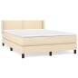 vidaXL Boxspringbett mit Matratze Creme 140x200 cm Stoff vidaXL Boxspringbett mit Matratze Creme 140x200 cm Stoff