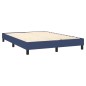vidaXL Boxspringbett mit Matratze Blau 140x200 cm Stoff vidaXL Boxspringbett mit Matratze Blau 140x200 cm Stoff