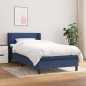 vidaXL Boxspringbett mit Matratze Blau 80x200 cm Stoff vidaXL Boxspringbett mit Matratze Blau 80x200 cm Stoff