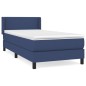 vidaXL Boxspringbett mit Matratze Blau 90x200 cm Stoff vidaXL Boxspringbett mit Matratze Blau 90x200 cm Stoff