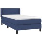 vidaXL Boxspringbett mit Matratze Blau 90x200 cm Stoff vidaXL Boxspringbett mit Matratze Blau 90x200 cm Stoff