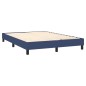 vidaXL Boxspringbett mit Matratze Blau 140x190 cm Stoff vidaXL Boxspringbett mit Matratze Blau 140x190 cm Stoff