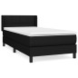 vidaXL Boxspringbett mit Matratze Schwarz 100x200 cm Stoff vidaXL Boxspringbett mit Matratze Schwarz 100x200 cm Stoff