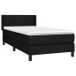 vidaXL Boxspringbett mit Matratze Schwarz 100x200 cm Stoff vidaXL Boxspringbett mit Matratze Schwarz 100x200 cm Stoff