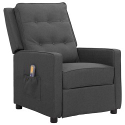 Massagesessel Dunkelgrau Stoff