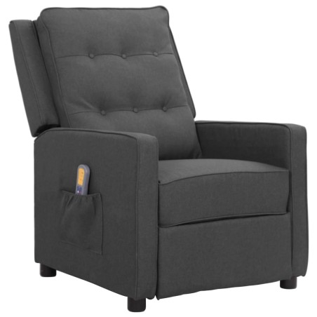 Massagesessel Dunkelgrau Stoff
