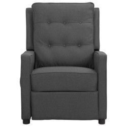 Massagesessel Dunkelgrau Stoff