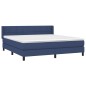 vidaXL Boxspringbett mit Matratze Blau 180x200 cm Stoff vidaXL Boxspringbett mit Matratze Blau 180x200 cm Stoff