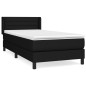 vidaXL Boxspringbett mit Matratze Schwarz 80x200 cm Stoff vidaXL Boxspringbett mit Matratze Schwarz 80x200 cm Stoff