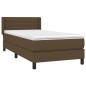 vidaXL Boxspringbett mit Matratze Dunkelbraun 90x190 cm Stoff vidaXL Boxspringbett mit Matratze Dunkelbraun 90x190 cm Stoff